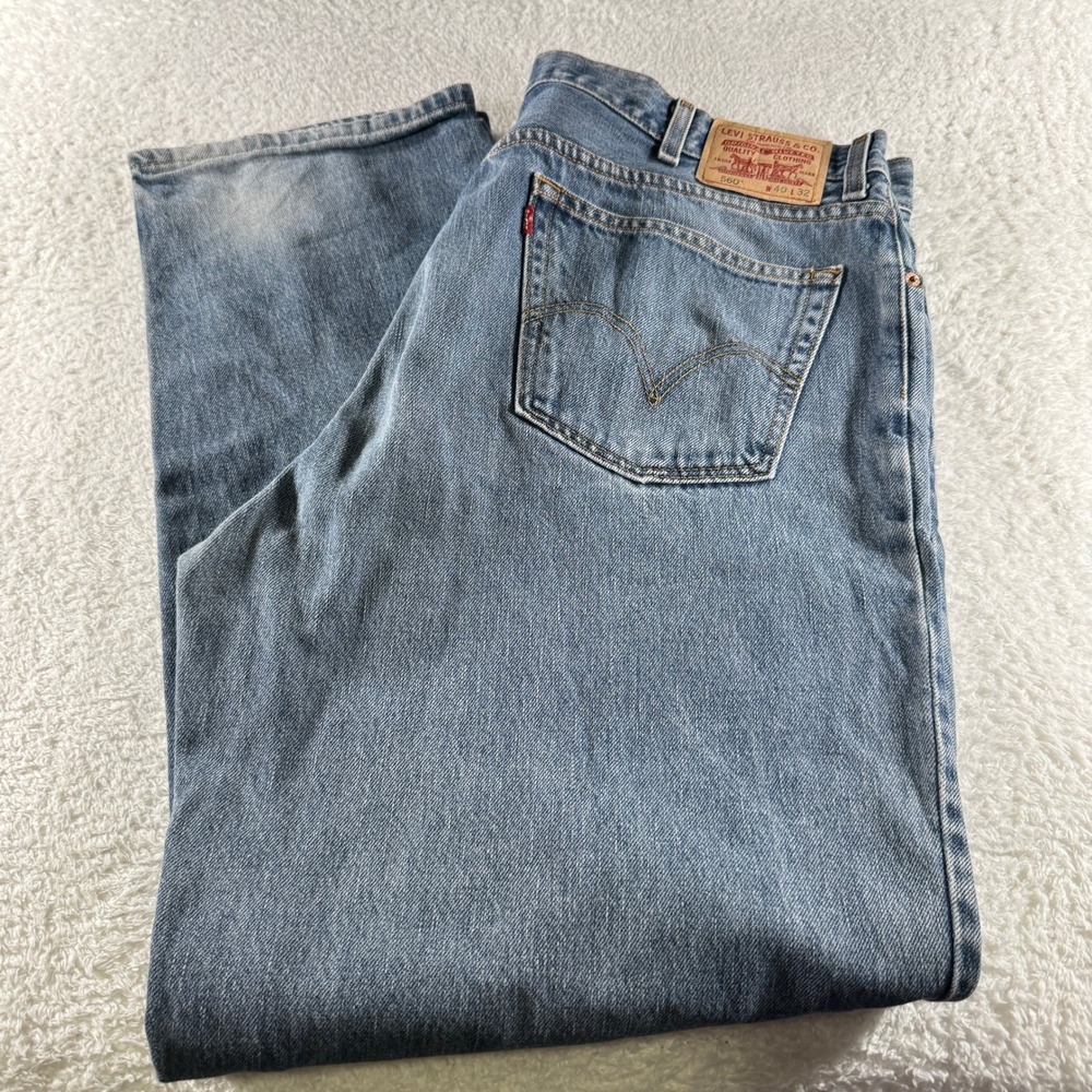 Y2K Levi's 560 Denim Jeans Men's Size 40x32 Med Wash Cotton Blue Relaxed Fit